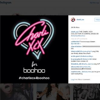 Charli XCX launching boohoo collection