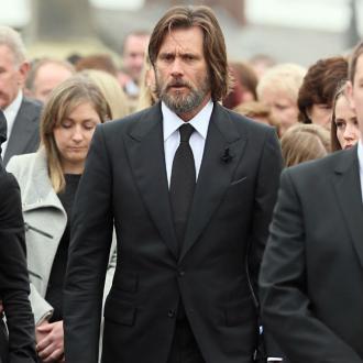 Jim Carrey attends Cathriona White's funeral service