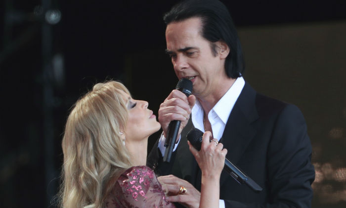 Kylie and Nick Cave at Glastonbury 2019 / Photo Credit: Yui Mok/PA Wire/PA Images