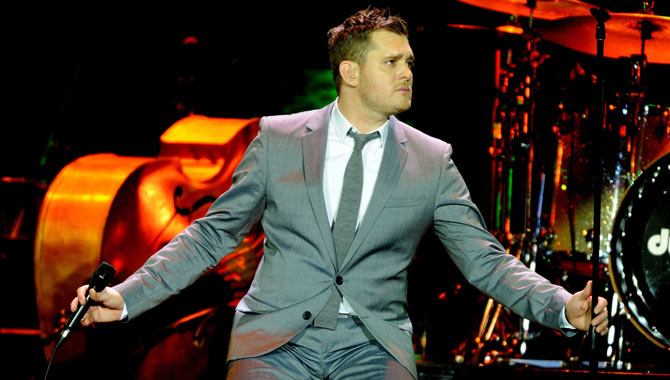 Michael Buble on stage in Rotterdam