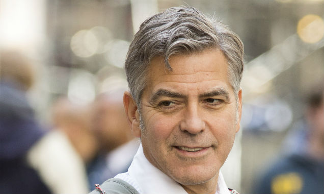 George Clooney on Money Monster set