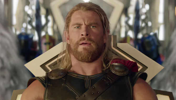 Chris Hemsworth as Thor in Thor: Ragnarok