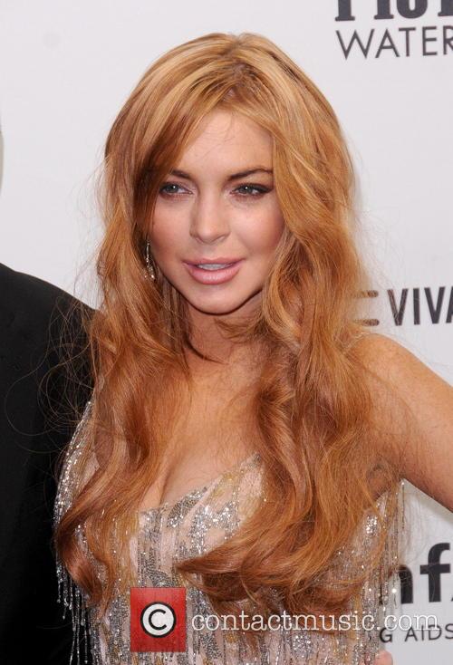 Lindsay Lohan at the Amfar Gala