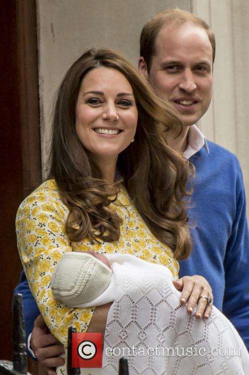 The Duke and Duchess of Cambridge leave St Mary's Hospital with their baby daughter