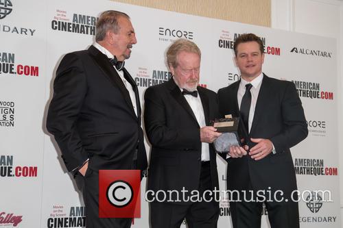 Andrea Boragno, Sir Ridley Scott and Matt Damon