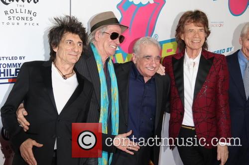 Mick Jagger, Keith Richards, Ronnie Wood, Charlie Watts and Martin Scorsese 9