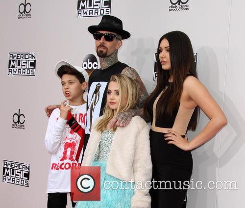 Landon Asher Barker, Travis Barker, Alabama Luella Barker and Atiana De La Hoya