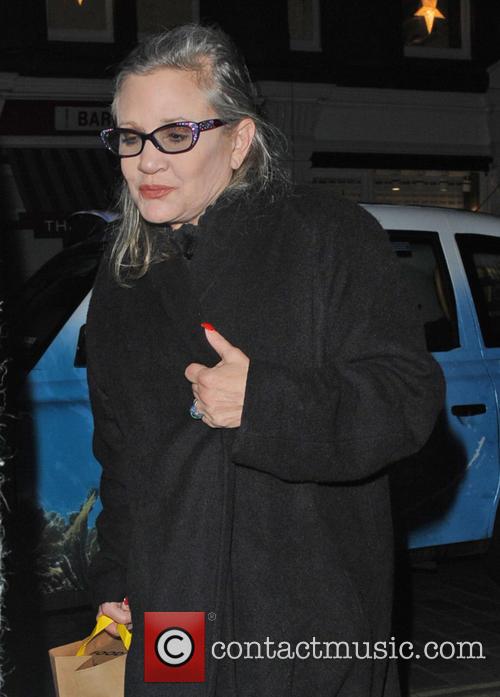 Carrie Fisher spotted outside Chiltern Firehouse