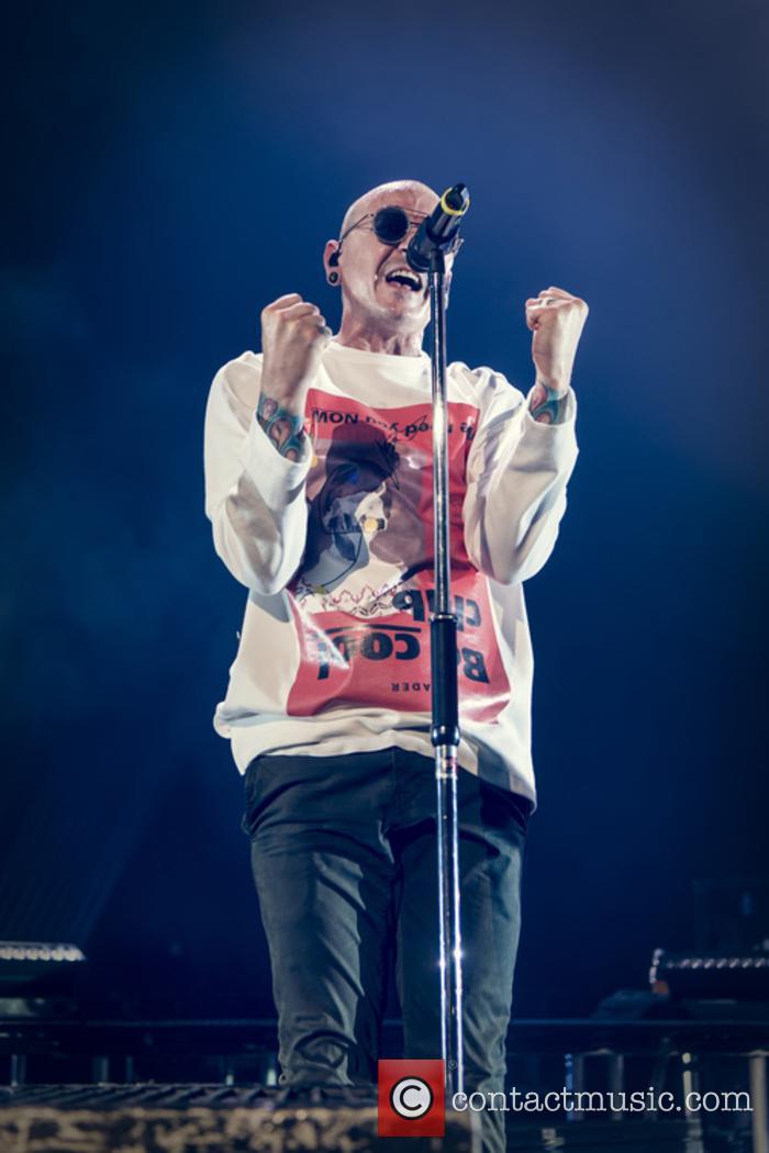 Chester Bennington of Linkin Park performing live in Brixton