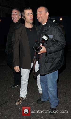 Liam Gallagher attends a 70s themed birthday party at Met Bar London, England - 25.04.09