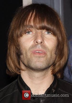 Liam Gallagher and his band Beady Eye visit the cast of the musical 'Rain: A Tribute To The Beatles On...