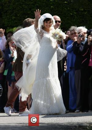 Lily Allen arriving for her wedding to Sam Cooper Cranham, Gloucestershire - 11.06.11