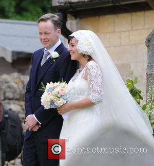 Lily Allen and Sam Cooper leaving the church The wedding of Lily Allen and Sam Cooper Cranham, Gloucestershire - 11.06.11