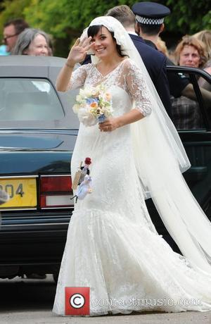 Lily Allen leaving the church The wedding of Lily Allen and Sam Cooper Cranham, Gloucestershire - 11.06.11