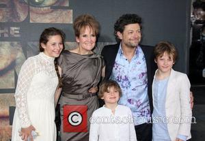 Andy Serkis and his family The premiere of 20th Century Fox's 'Rise Of The Planet Of The Apes' held at...