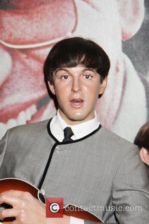 Beatles wax figures as young men including Paul McCartney Wax figures of The Beatles are unveiled at Madame Tussauds. The...