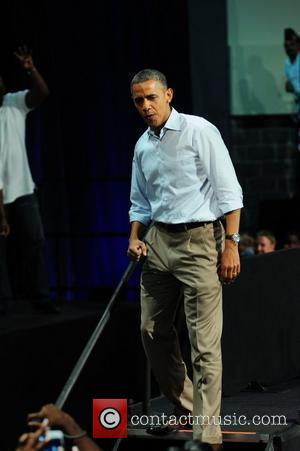 U.S. President Barack Obama speaks at a campaign grass roots event at Palm Beach County Convention Center  West Palm...