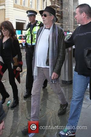 Keith Richards The Rolling Stones arrive at Kings Cross Station without frontman Mick Jagger London, England - 17.10.12