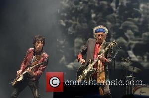 Keith Richards and Ronnie Wood - The 2013 Glastonbury Festival - Day 1 - Performances - The Rolling Stones -...