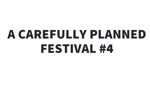 Carefully Planned festival #4  - Various venues, Manchester UK - 18th-19th October 2014 Preview Feature