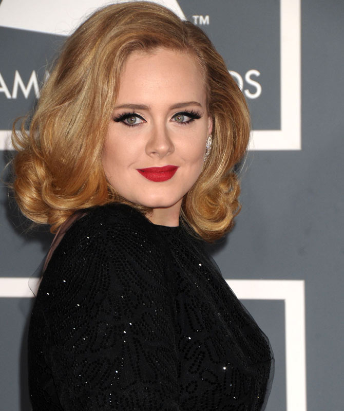 Adele at the 2012 Grammy Awards. Credit: Famous