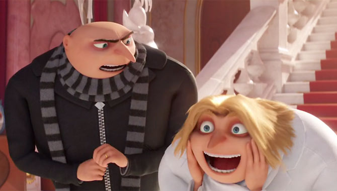 Gru and his brother Dru in Despicable Me 3