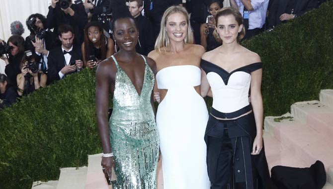 Lupita Nyong'o, Margot Robbie and Emma Watson