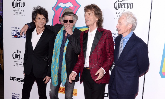 The Rolling Stones at the opening of Exhibitionism, 2016 / Photo credit: Anthony Behar/SIPA USA/PA Images
