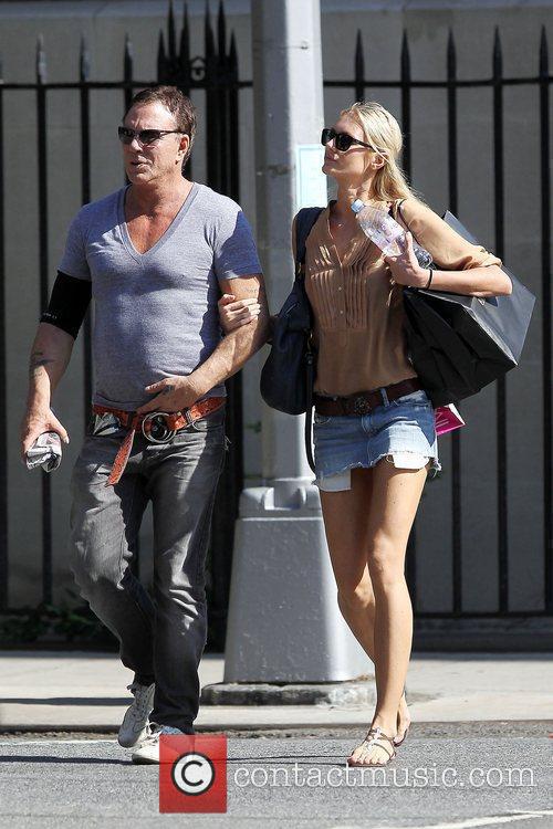 Mickey Rourke and Girlfriend Anastassija Makarenko Shopping Together In The West Village