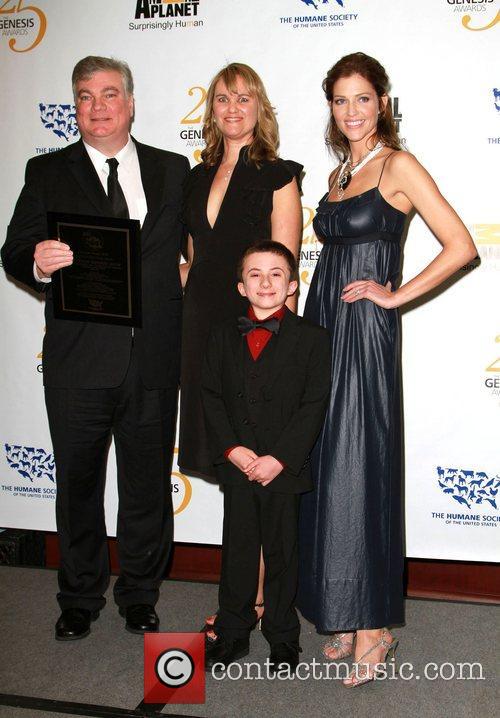 Atticus Shaffer and Tricia Helfer