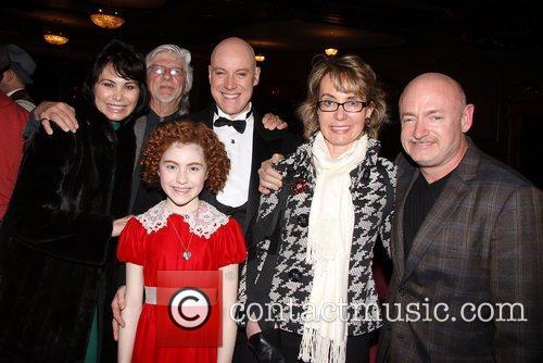 Shelly Burch, Martin Charnin, Anthony Warlow, Lilla Crawford, Gabrielle Giffords, Mark E. Kelly and Palace Theatre 1