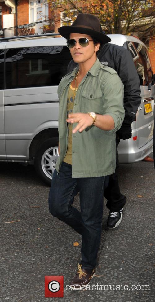 Bruno Mars at the BBC Maida Vale studios 