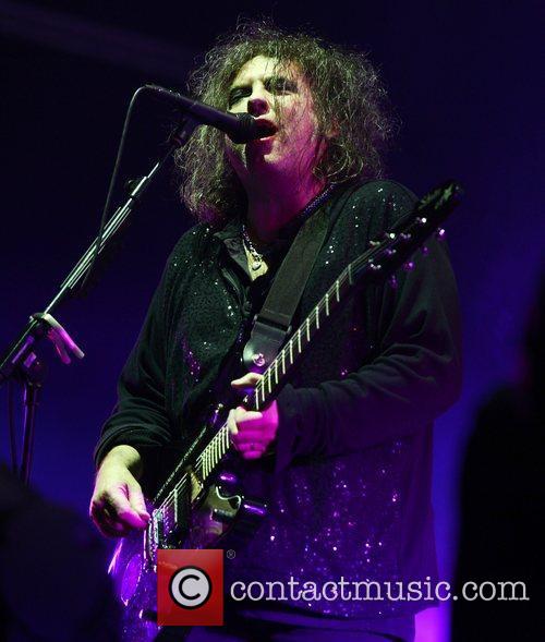 Robert Smith onstage at Leeds festival 2012