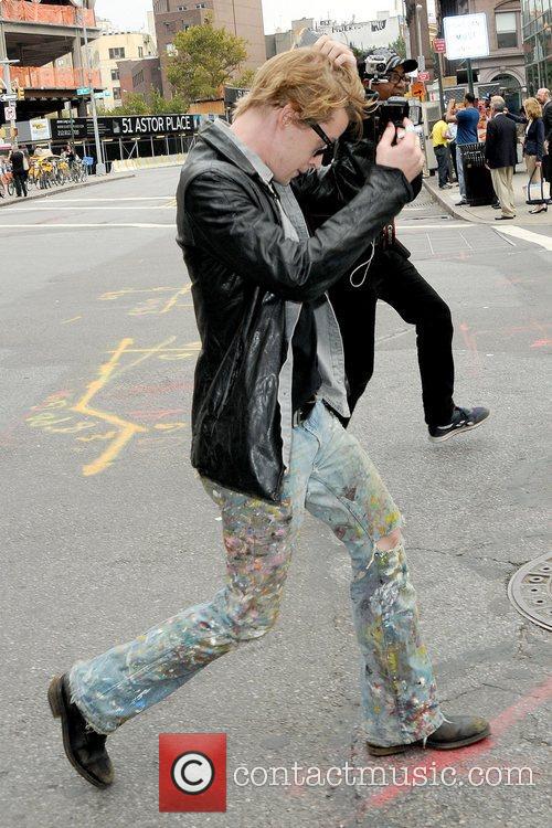 Culkin Wears Paint Covered Jeans