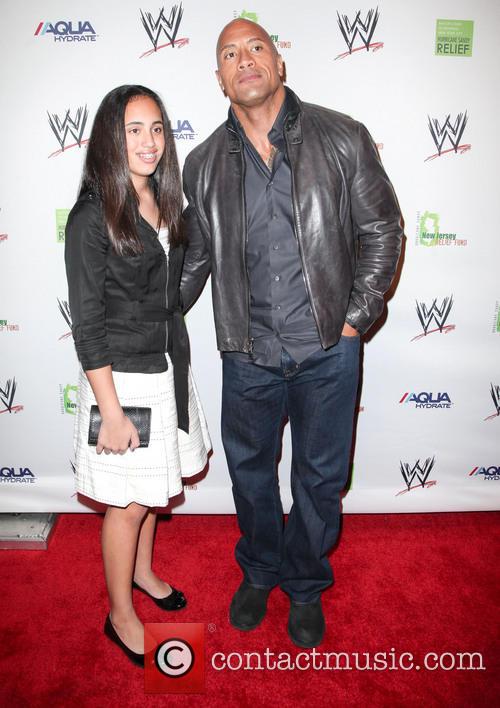 Dwayne Johnson, The Rock and Daughter 1