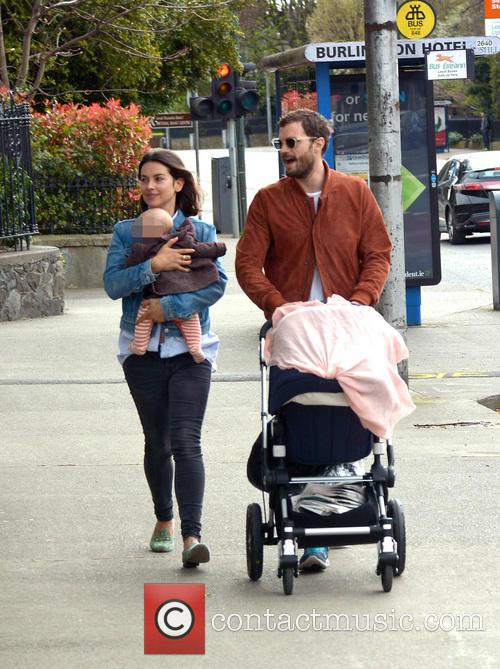 Amelia Warner, Jamie Dornan and Daughter 1