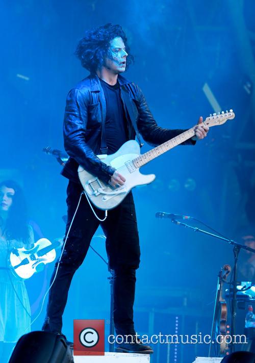 Jack White performing at Glastonbury