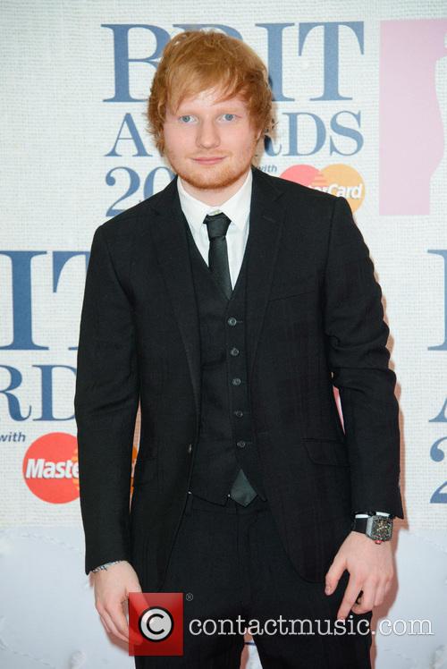 Ed Sheeran at the 2015 Brit Awards