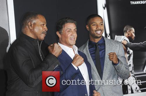 Carl Weathers, Sylvester Stallone and Michael B. Jordan 1