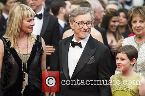 Kate Capshaw, Steven Spielberg and Ruby Barnhill