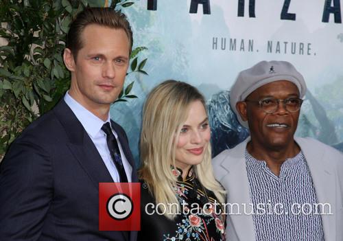 Alexander Skarsgard, Margot Robbie and Samuel L. Jackson 2