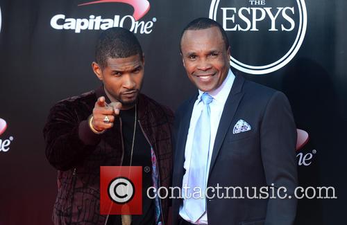 Usher and Sugar Ray Leonard 2