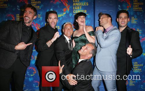 Paul Hollowell, Brian Justin Crum, Greg Louganis, Pauley Perrette, Lance Bass, Michael Turchin and Johnny Chaillot 3