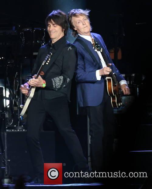 Paul McCartney performing at Desert Trip Festival