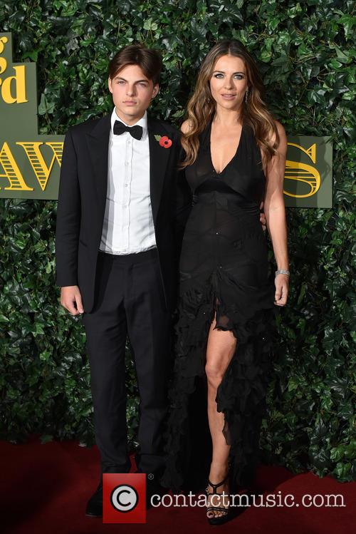 Elizabeth Hurley and Son