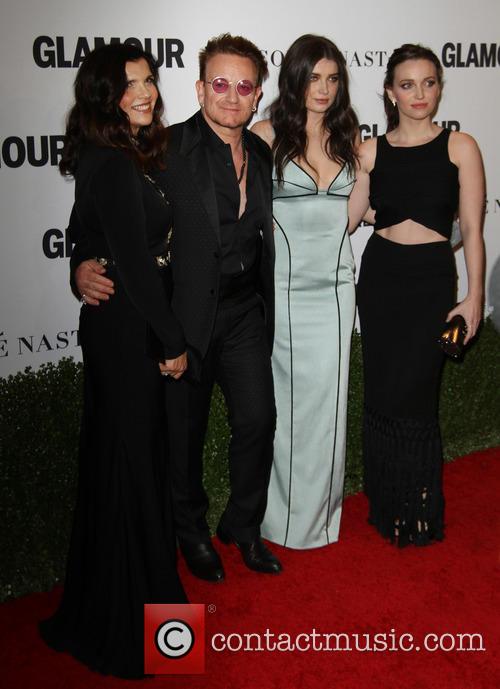 Bono, Wife Alison Hewson, Daughters Eve Hewson and Jordan Hewson 5
