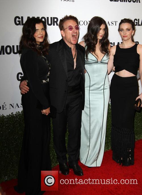 Bono, Wife Alison Hewson, Daughters Eve Hewson and Jordan Hewson 8