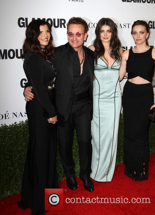 Bono, Wife Alison Hewson, Daughters Eve Hewson and Jordan Hewson 9