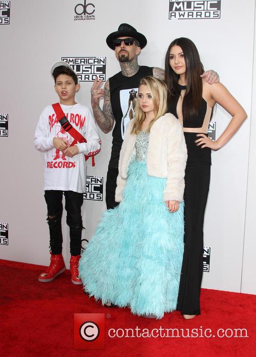 Landon Asher Barker, Travis Barker, Alabama Luella Barker and Atiana De La Hoya 2