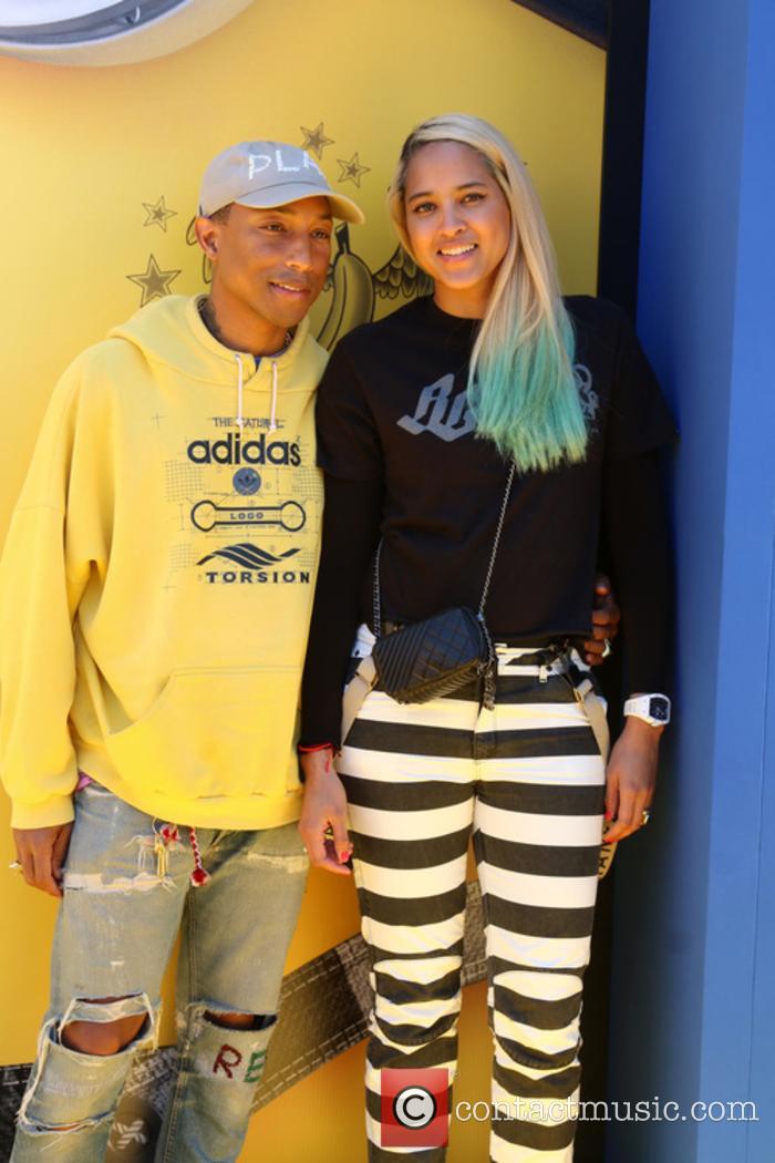 Pharrell Williams and Helen Lasichanh at the 'Despicable Me 2' premiere